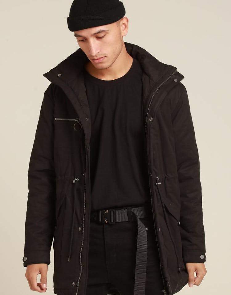 NEW SLAVES PARKA JACKET BLACK